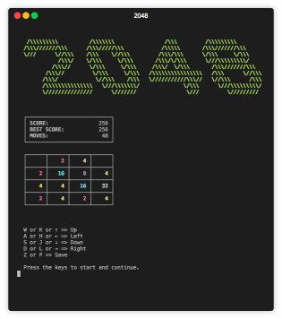 Graphic for 2048.cpp